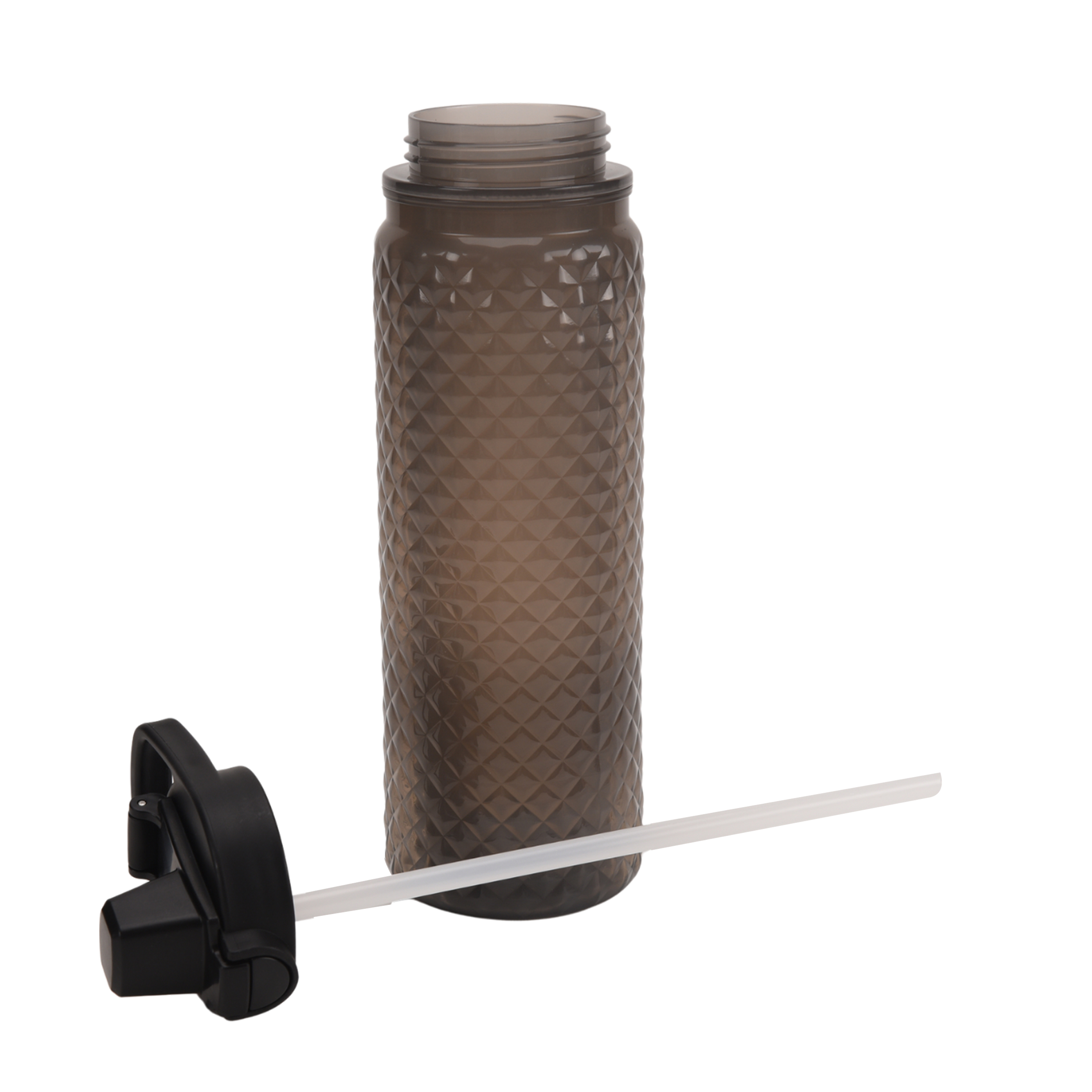 (2 pack) Mainstays 32-Ounce Plastic Textured Water Bottle, Black