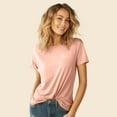 thumbnail image 4 of Dalix Be Kind Embroidered Cotton Relaxed Fit Short Sleeve Crewneck Tee Shirt Women in Terracotta S Small, 4 of 5