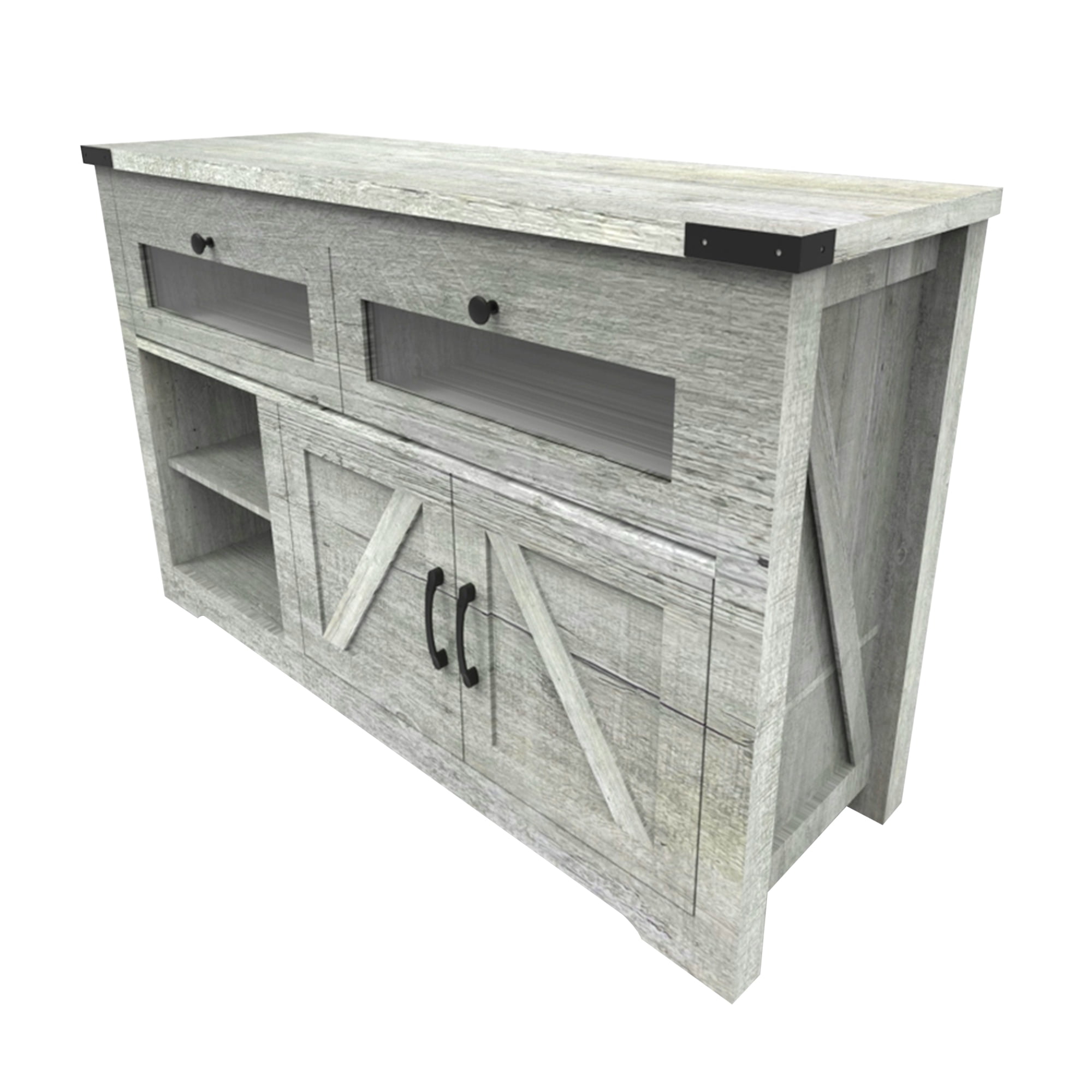 Kadyn TV Cabinet, Modern LED TV Stand with Drawers and Door, Storage Cabinet for TVs up to 60", Cement Grey Kadyn TV Cabinet, Modern LED TV Stand with Drawers and Door, Storage Cabinet for TVs up to 60", Cement Grey