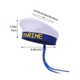 thumbnail image 3 of Jiibva Sailor Hat Yacht Captain Hat Sailor Costume Accessory Men Navy Marine Hat Adjustable Boat Navy Hat For Adult Men, 3 of 7