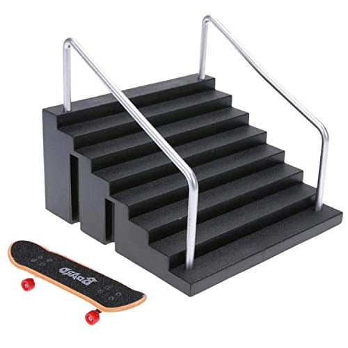 BIASDO Fingerboard Rail Park Stair Kit Stairs with Two Handrails for