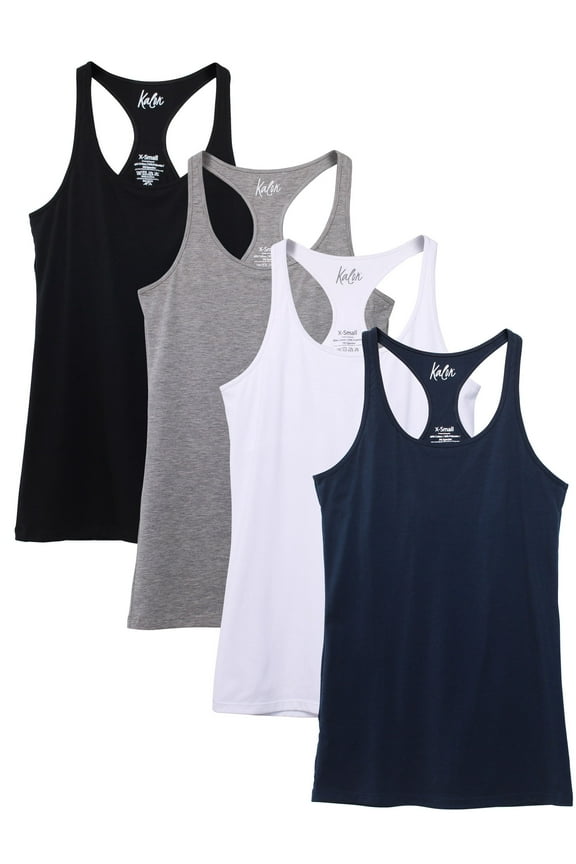 Women's 4-Pack Racerback Shelf Bra Camisole Base Layer