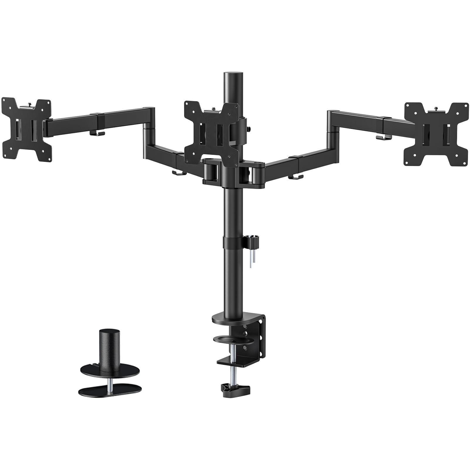 WALI Triple LCD Monitor Desk Mount Fully Adjustable Horizontal Stand