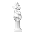 thumbnail image 3 of Estatua de querubín, mini griega, mini escultura musical de resina, figura de escritorio, pequeño pilar romano para club, dormitorio, oficina, Arpa, 3 of 8