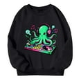 thumbnail image 4 of Byoo Toddler Boy Sweatshirt Casual Octopus Graphic Full Sleeve Crew Neck Pullover Top Soft Outdoor Shirt for Kids, 4 of 4