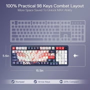 Redragon K686 PRO SE 98 Keys Wireless Gasket RGB Gaming Keyboard, 3-Mode Anime Mechanical Keyboard w/Hot-Swap Socket