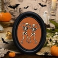 thumbnail image 7 of Halloween Wooden Wall Frame Decor, Bat Skeleton Scarecrow Print Signs, Vintage Black Hanging Tabletop Ornaments, Gothic Home Decor for Living Room Bedroom Wall, D, 7 of 7