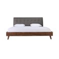thumbnail image 2 of Topline Home Furnishings King Platform Bed with Upholstered Headboard, 2 of 8