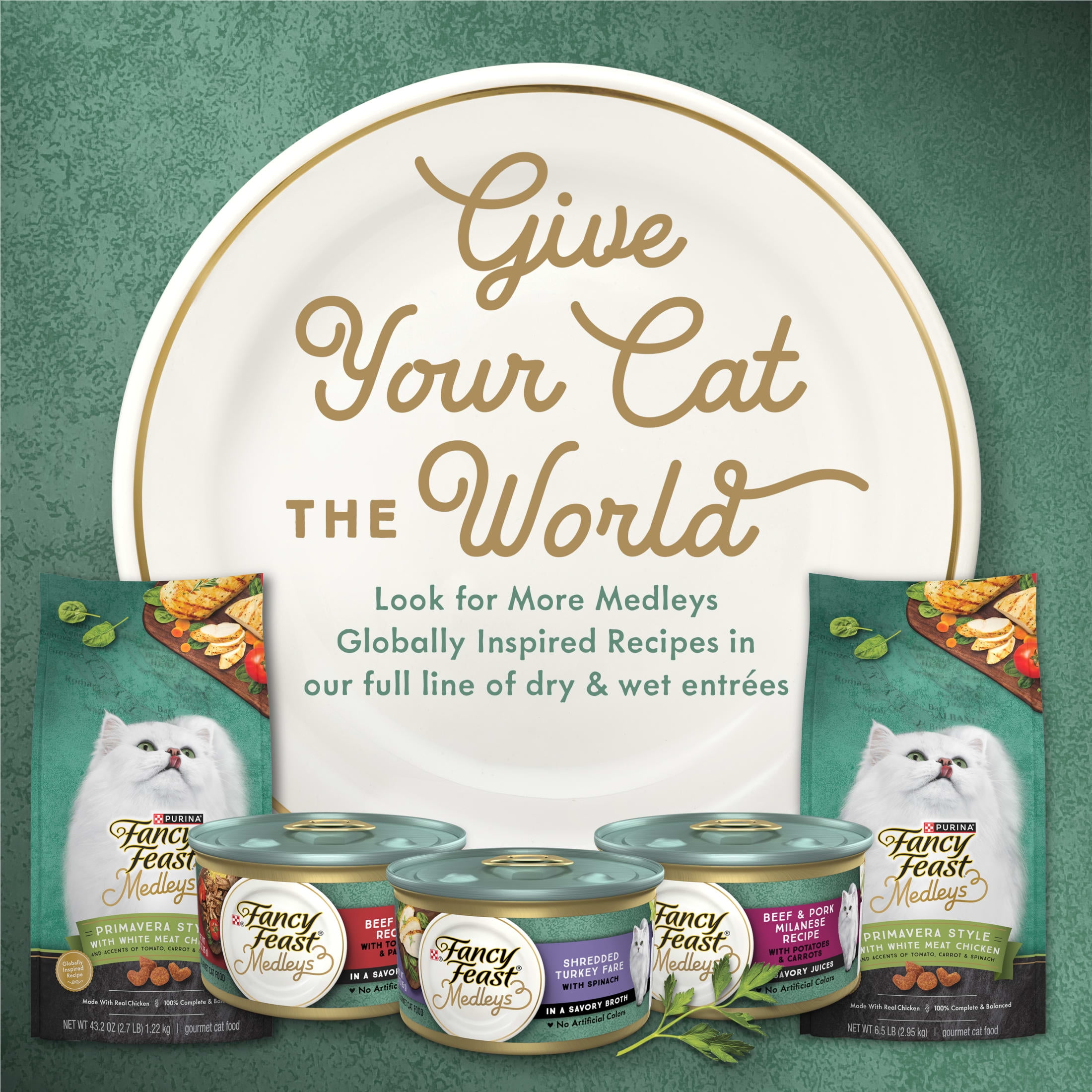 Purina Fancy Feast Medleys Primavera Style with White Meat Chicken and Accents of Tomato, Carrot and Spinach Dry Cat Food, 2.7 lb. Bag