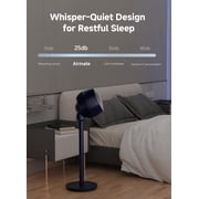Airmate 9 Pedestal Fan with Remote, DC Motor, 12 Speeds, Quiet 25dB, 80° Oscillation, Adjustable Height 12-37, High Airflow, Dark Blue