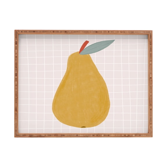 Society6 Yellow Pear by Hello Twiggs Rectangular Tray