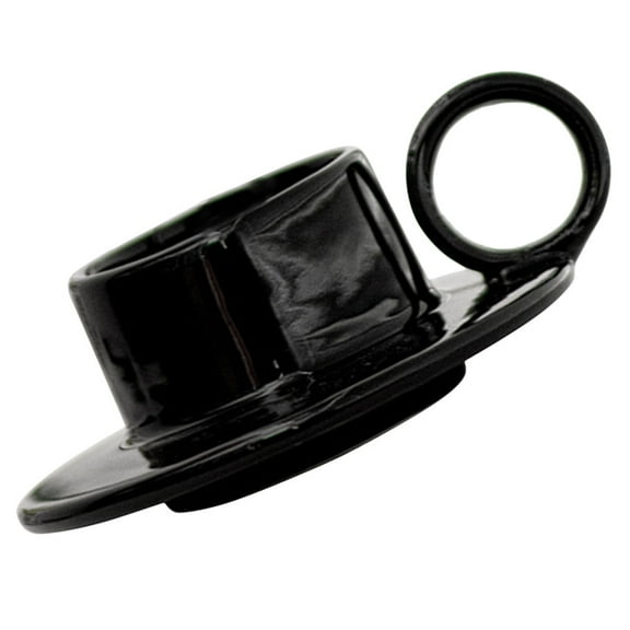 SEWCHICS Desk Candles Holder Black Ceramic 1Pcs Modern Design For Home