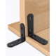 thumbnail image 4 of Soportes para trabajo pesado, junta metálica de soporte de esquina de hierro grande, para gabinete de muebles de estantería de madera2 (tamaño de esquina 50 * 50 * 2, 4 orificios) 2 (extensi, 4 of 4