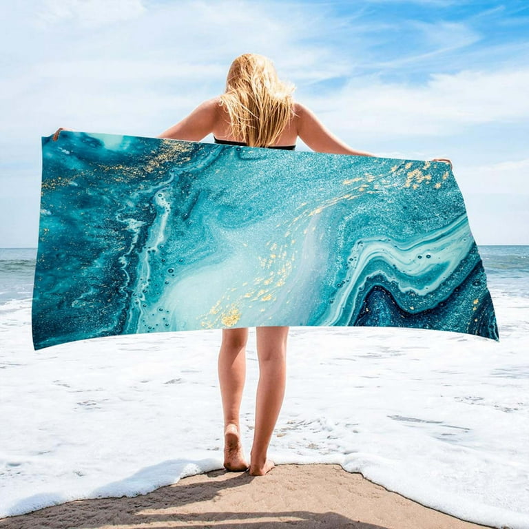 Fashion Printed Beach Towel Super Soft Square Beach Towel For Bathroom Pool  Beach Outdoor Picnic Big Beach Blanket Oversized Extra Large Cabana Stripe