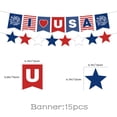 thumbnail image 4 of Gytml 4Th Of July Party Decorations Set Red White Blue Patriotic Supplies With Banners, Streamers, Pennants, Paper Fans, Tablecloth For Independence Day Memorial Day Celebration E-One Size, 4 of 8