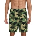 thumbnail image 3 of Lsque Camouflage Dinosaur Mens Sleep Pajama Shorts,Short Pajama Pants, Cotton Ultra-Soft Knit-X-Large, 3 of 9