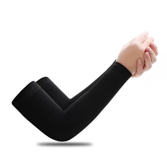 Cooling UV Sun Protection Arm Sleeves for Men Women, UPF 50 Black Gaming Sleeve for Outdoor Sports Cycling Golf