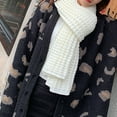 thumbnail image 2 of Qarigey Manténgase cómodo y elegante, bufanda de lana gruesa, cálida y , moda de invierno, bufandas largas para mujer, versátiles Accesorios de disfraces negro, 2 of 6