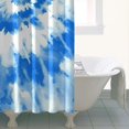 thumbnail image 4 of Blue Tie Dye Pattern Shower Curtain 36"x72" ,Bathroom Decorative Shower Curtains Set with 12 Hooks,Modern Waterproof Washable Shower Curtain, 4 of 6