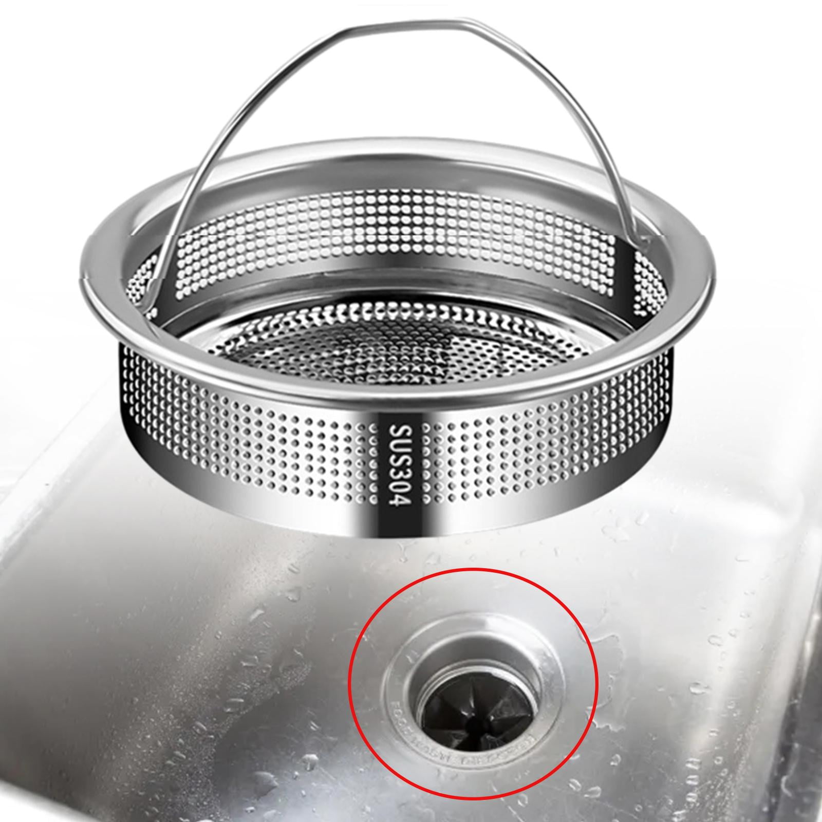 1pc, RYBACK Retractable Stainless Steel Sink Strainer Drain, Telescopic  Drain Basket With Adjustable Armrest, Kitchen Rack Drain Basket, Over The  Sink