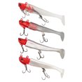 thumbnail image 3 of Leurres de Pêche Souples Ensemble de 5 Pcs avec Tête de Jig, Swimbaits 20g/30g avec Tête Rouge, Options Lumineuses et Queue Perlée, Comprend une Boîte à Accessoires, 3 of 7