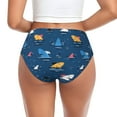 thumbnail image 3 of Womens Underwear Colorful Ocean Shark Cuteness No Show Seamless Underwear for Women, Soft Stretch Women's Panties, Hipster Ladies Panties Bikini Underwear Briefs, 3 of 6