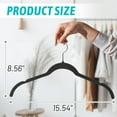 thumbnail image 2 of Premium Velvet Hangers 30 Pack - Space-Saving Closet Organizer for Clothes, Non-Slip Flocked Design, Ideal for Shirts and Coats (Black), 2 of 14