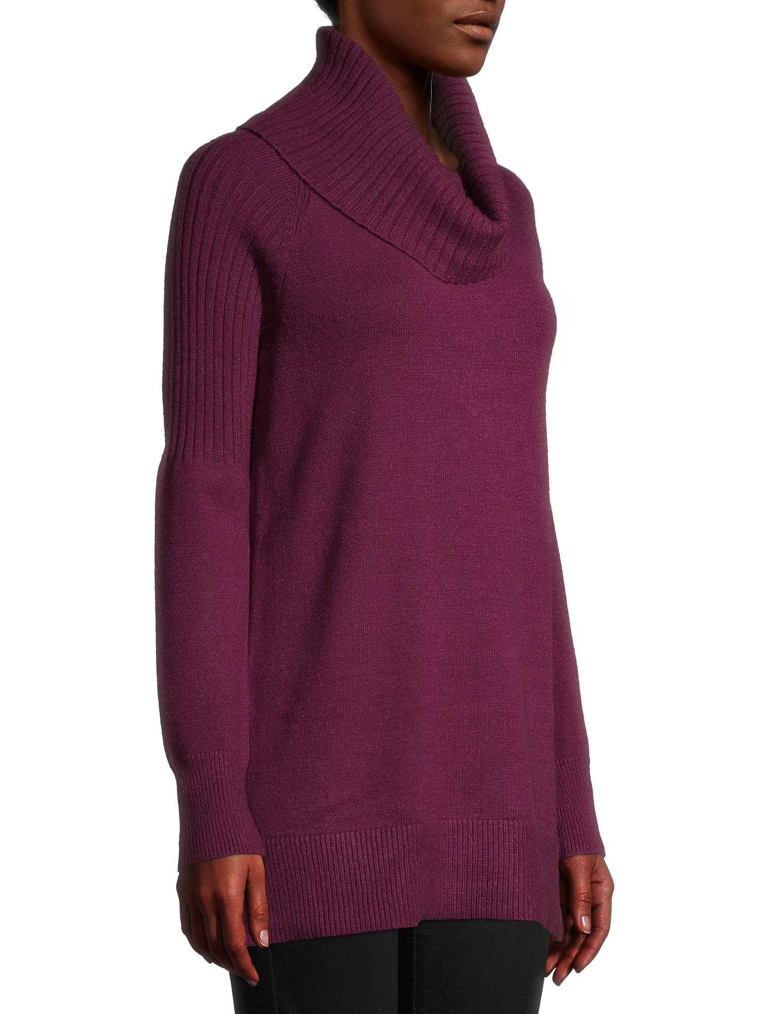 time and tru women's cowl neck tunic sweater