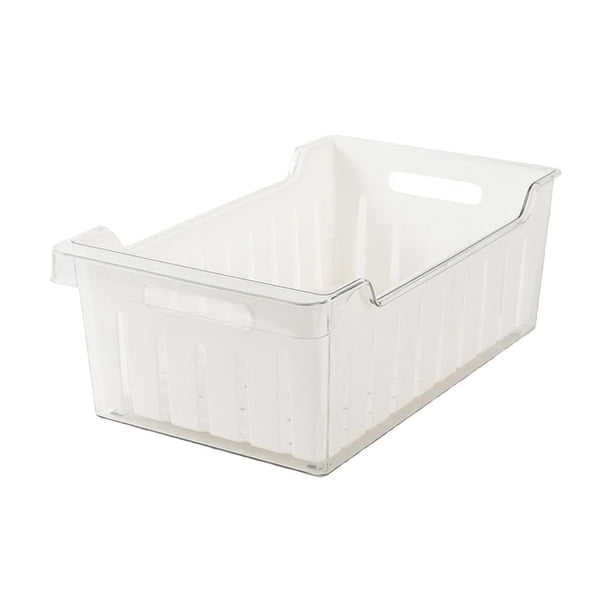 GOOHOCHY 1 juego de caja de almacenamiento de alimentos de doble capa de gran capacidad (blanco transparente)
