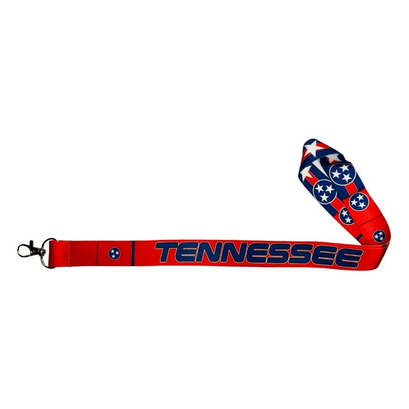 Lanyard - State Flag Tennessee - USA - L097 | ID Badge Holder Strap, Travel Souvenir, Lightweight Everyday Accessory, Neck Strap, Event Accessory