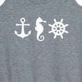 thumbnail image 3 of Instant Message - Nautical Symbols - Women's Racerback Tank Top, 3 of 6