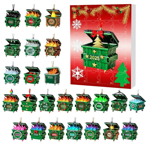 Dumpster Fire Response Team Advent Calendar 2025: 24 Acrylic Ornaments for Hilarious Holiday Countdown Decor