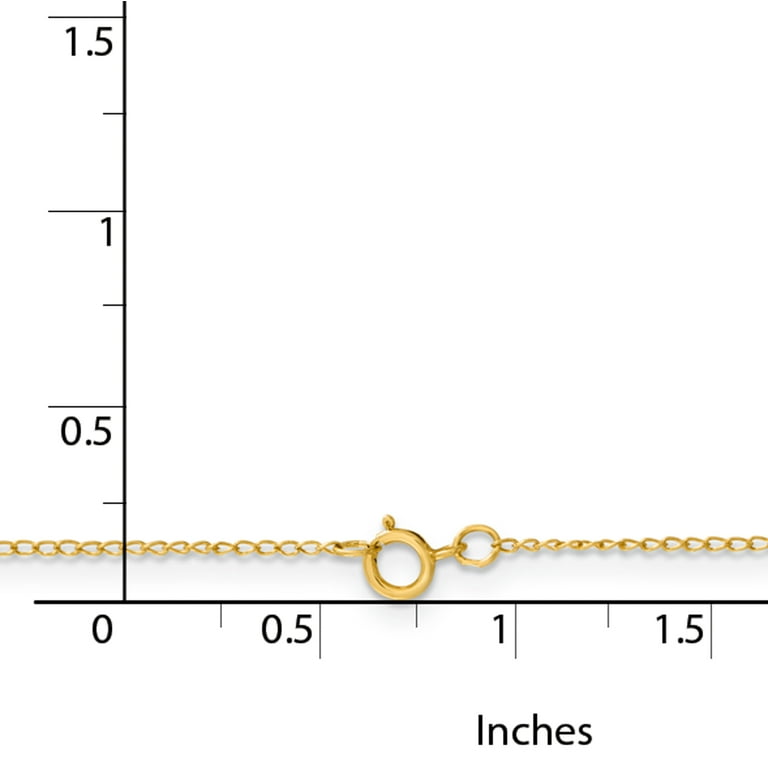 Yellow Gold Flash Plated Sterling Silver 1mm Wide Curb Chain - Various Lengths Yellow Gold Flash Plated Sterling Silver 1mm Wide Curb Chain - Various Lengths