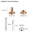 thumbnail image 2 of Unique Bargains 100 Sets Leather Rivets 8 x 8mm Metal with 3 Setter Tools, Light Gold Tone, 2 of 7