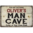 thumbnail image 1 of OLIVER'S Man Cave Sign Rustic Garage Decor Gift 8x12 Metal 208120035322, 1 of 1