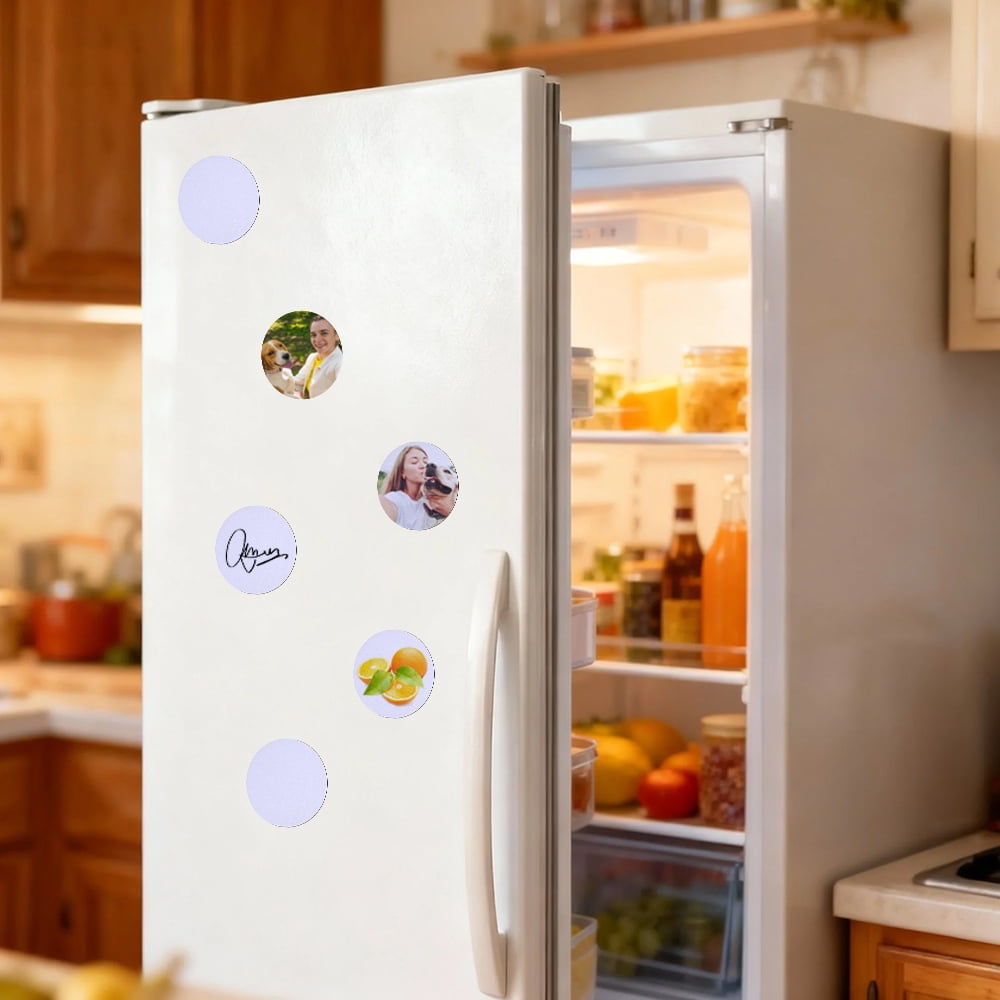 Sublimation Blank Circle Fridge Magnets 2.5 Inch Diameter 50-Pack