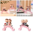 thumbnail image 2 of CIYISON Miniature Couple Figurines Romantics Resins Ornament Cake Toppers for Valentines Day Car Dashboard and Home Decors Gift, 2 of 9