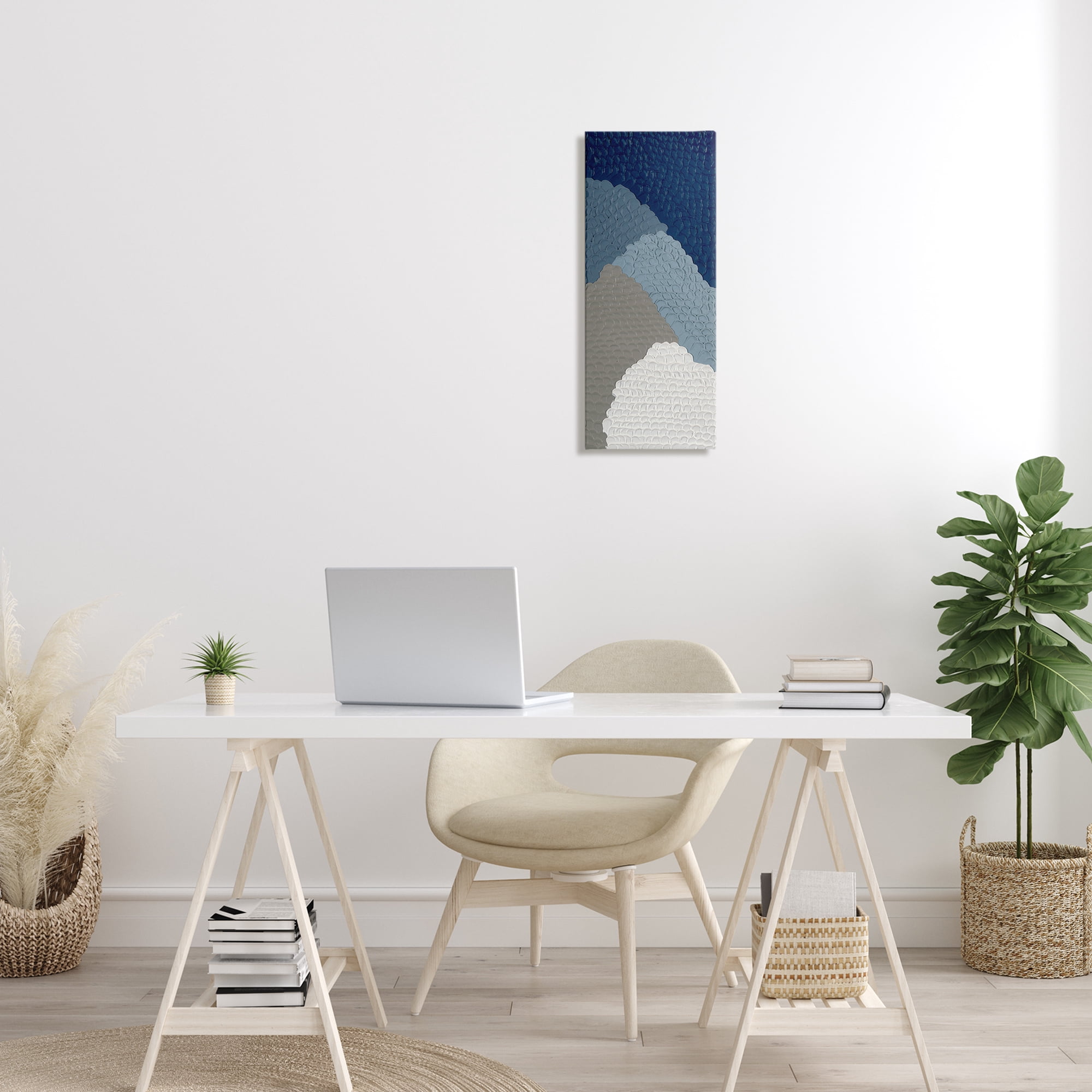 Stupell Industries Modern Abstract Forms Abstract Painting Gallery Wrapped Canvas Art Print Wall Art, 10 x 24