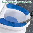 thumbnail image 4 of Cojín adhesivo para asiento de inodoro de baño 4 Cojín de asiento de invierno lavable y reutilizable, 4 of 5