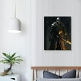 thumbnail image 3 of PIKWEEK Medieval Warrior Shield Saber Canvas Wall Art Framed Printed on Canvas Modern Artwork for Home Decorations and Easy to Hang for Living Room Bedroom-Dark souls,knight Wall Art gift 12x16 in, 3 of 4