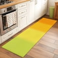 thumbnail image 3 of Colorful Gradient Washable Runner Rugs 2'x6', Green Yellow Orange Ombre Striped Modern Low Pile Throw Entryway Rug Non-Slip Sturdy Edge Binding Carpet for Indoor Bedside Entrance Bedside, 3 of 9