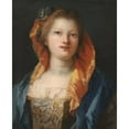 thumbnail image 2 of Giovanni Domenico Tiepolo 15x18 Black Ornate Wood Framed Double Matted Museum Art Print Titled - Portrait of a Woman (1762-1770), 2 of 5