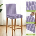 thumbnail image 4 of Boho Leaves Bar Stool Covers - Stretch Dining Chair Covers Set of 2, Vintage Purple Abstract Modern Stripes Bar Chair Cover Removable Counter Stool Pub Chairs Slipcovers Protectors for Kitchen/Cafe, 4 of 9