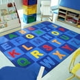 thumbnail image 2 of Patchwork Letters 5'4" x 7'8" area rug in color Multi, 2 of 6