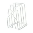 thumbnail image 2 of Estante de almacenamiento para tabla de cortar, multifuncional, para tapa de ollas y sartenes, de hierro, con buena ventilación, organizador de encimera de cocina, blanco estándar, 2 of 12