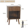 thumbnail image 3 of Mesita de noche Fultyle Mid Century Modern con cajón y almacenamiento, 3 of 7