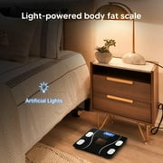 iHoimeo Solar Powered Scale for Body Weight,Body Fat Scale,Bathroom Scales for Weight Accurate Weighing Machine Health Analyzer with App 400lbs