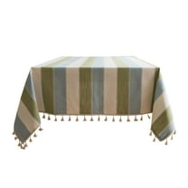 Bwomeauty Home Decor, Striped Tablecloth Mediterranean Wind Blue Cloth Linen Small Fresh Table Rectangular Coffee Table Cloth Home Multi-purpose Pattern Tablecloth, Holiday Gifts