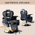 thumbnail image 6 of Heavy Duty Barber Chair, Hydraulic Recline Hair Chair for Barbershop, All Purpose Styling Chair for Beauty Shampoo Tattoo Pedicure,360 Degree Swivel, Height Adjustable, Removable Headrest, 6 of 7