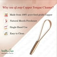 thumbnail image 3 of qLoop Copper Tongue Cleaner - Ayurvedic Copper Health for Fresh Breath - Set of 2, 3 of 5